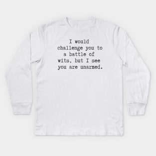 Battle of Wits Kids Long Sleeve T-Shirt